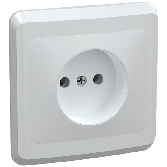 Розетка 1-м СП Вега б/з 10А IP20 РС10-2 ВБ белый IEK