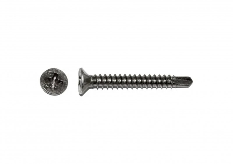 Саморез оконный DIN 7504 белый цинк 6,3х50