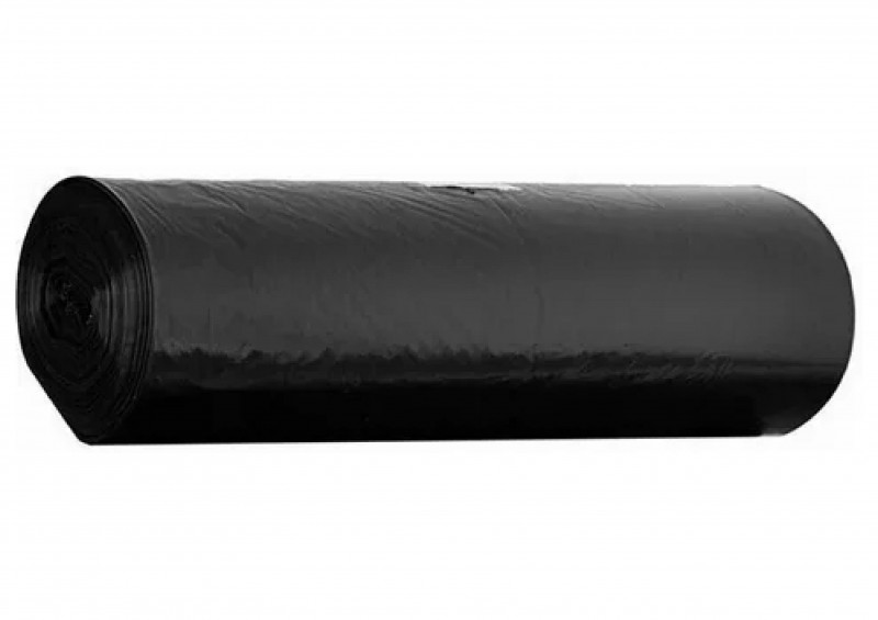 Мешки для мусора ПВД 70х110-55 120л с завязками черный БРОНЯ 2-сл Ромашка