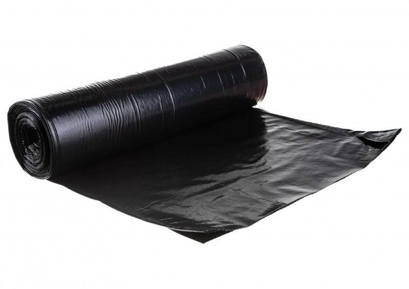 Мешки для мусора ПВД 70х110-55 120л с завязками черный БРОНЯ 2-сл Ромашка