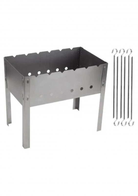 Мангал разборный 400х240х350мм 0,35мм с 6 шампурами ECOS