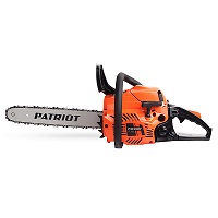 Пила цепная бензиновая PATRIOT PT445 длина шины 16" шаг цепи 0,325" 6кг 64 звена 2,9лс 2200Вт