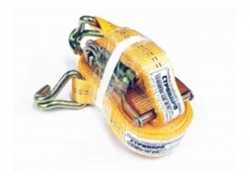 Ремень стяжной 3м 3т 35мм оранжевый с крюками