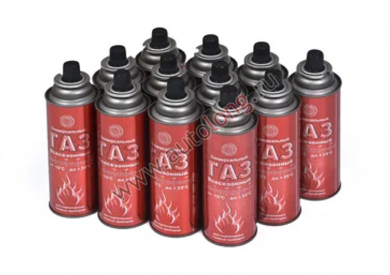 Газ для портативных плит всесезонный от -10 до +35С 220г Сибиар