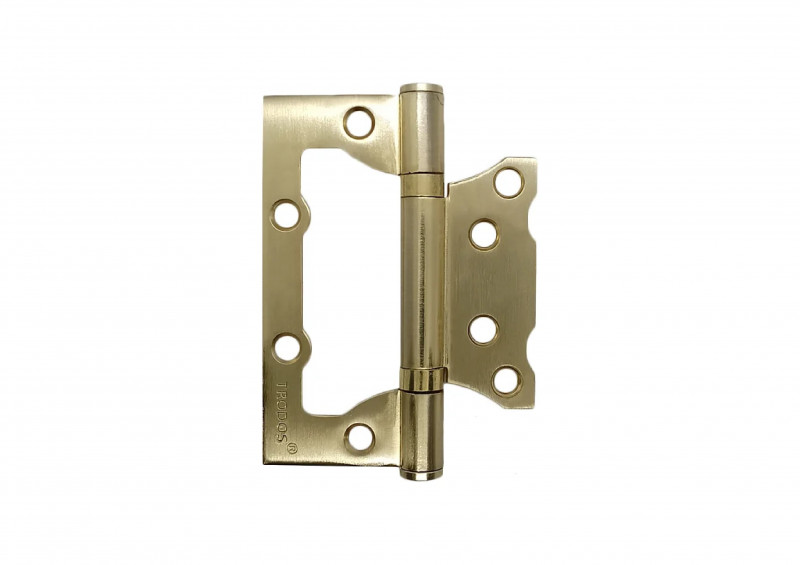 Петля без врезки 100х75х2,0 TRODOS золото