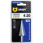 Сверло ступенчатое по металлу 4-20мм GRAFF