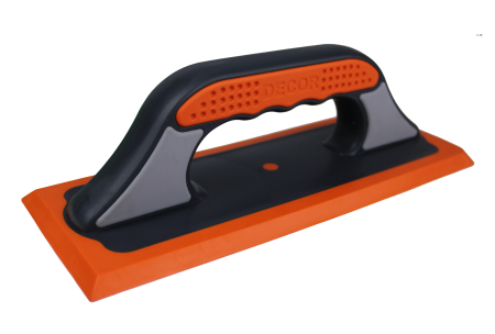 Терка 260х100мм мягкая оранжевая резина 3К DECOR