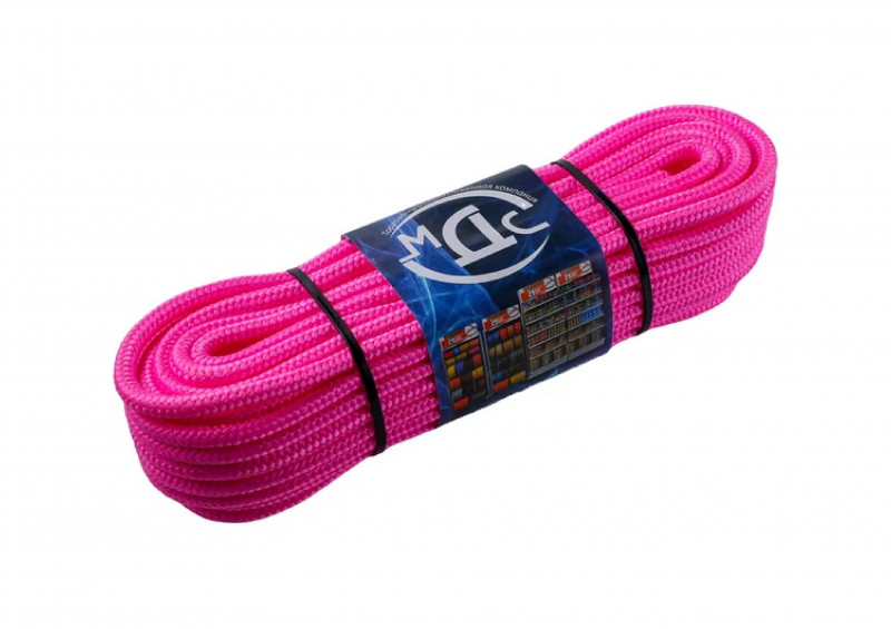 Шнур ПП плетенный 16пряд 5мм 20м НЕОНОВЫЙ МДС