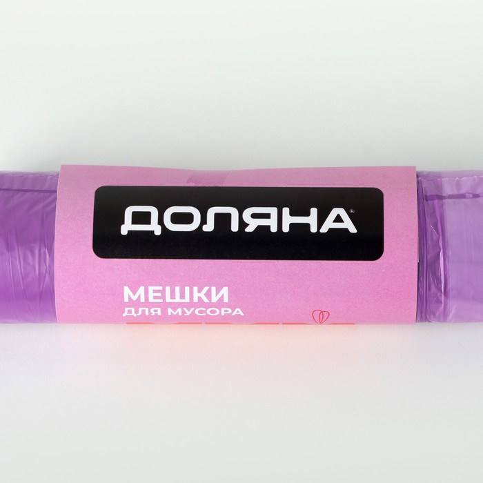 Мешки для мусора с завязками,60л, 60х64см, 15мкм, ПНД, 10шт "Overlap"