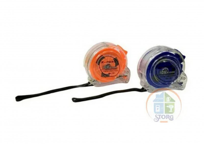 Рулетка MT 19мм 5м 1-фиксатор,ударопроч прозрач корпус