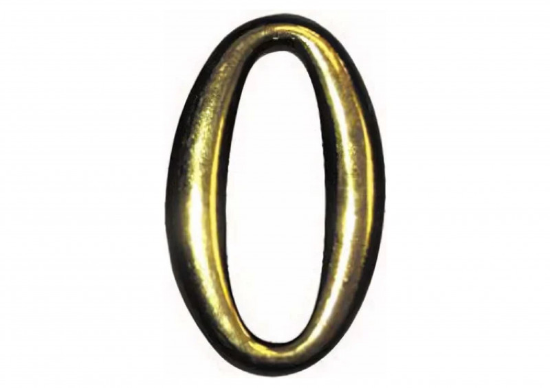 Номер для дверей "0" самоклеющийся