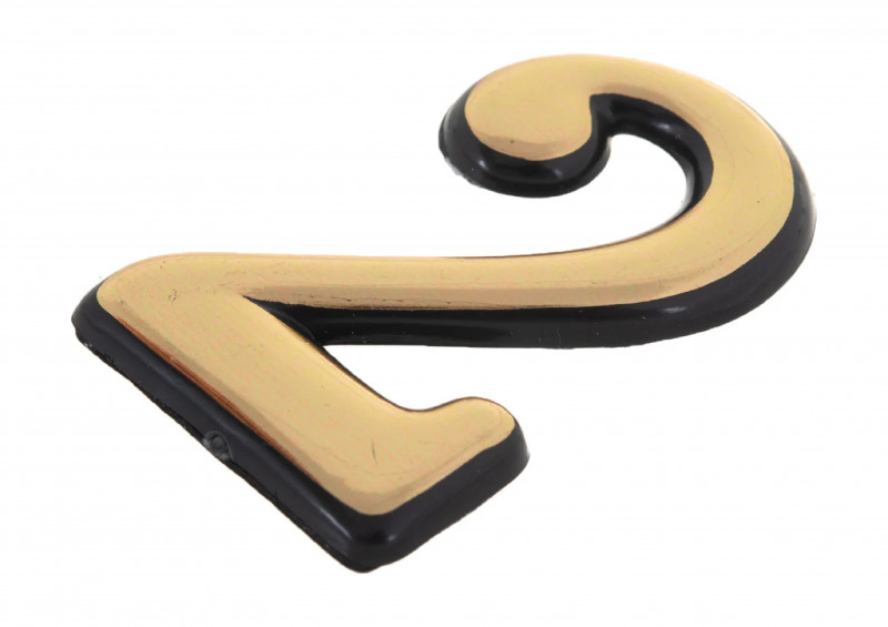 Номер для дверей "2" самоклеющийся