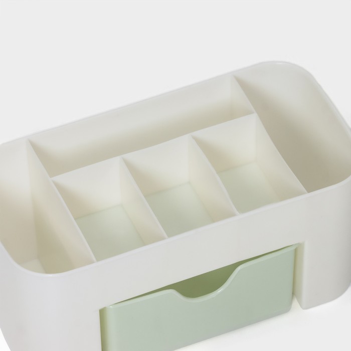 Органайзер для хранения мелочей 21х10,5х10см, 6 секций, цвет микс, "Эргономика"