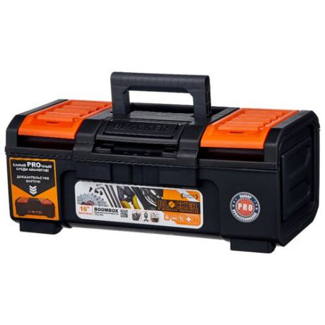 Ящик для инструментов 16" черный/оранжевый Boombox