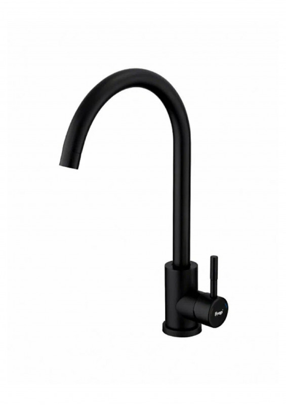 Смеситель для кухни черный,нерж. 10