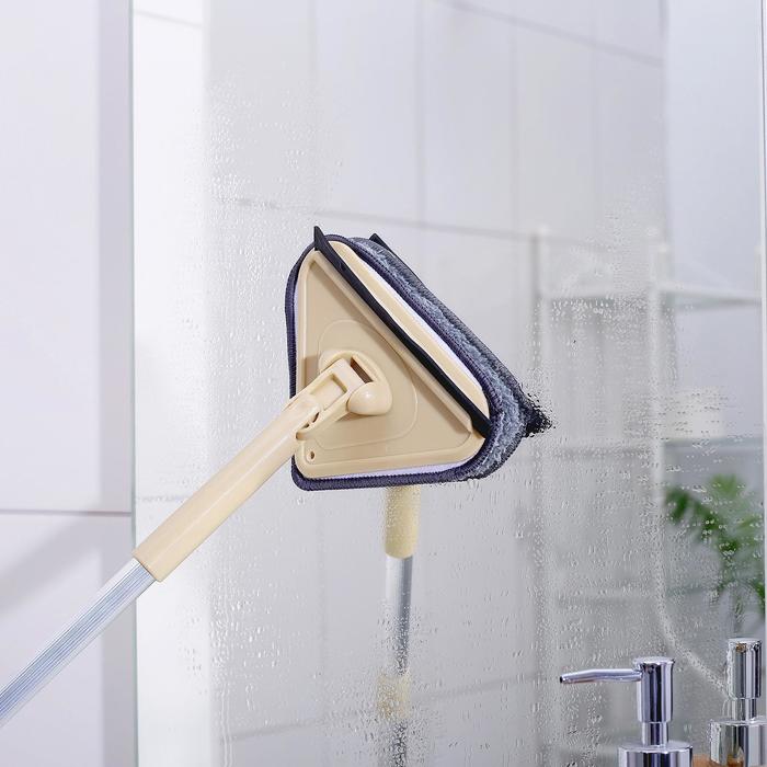 Окномойка с телескопической аллюминевой ручкой,12х12х59(89)см,цвет микс