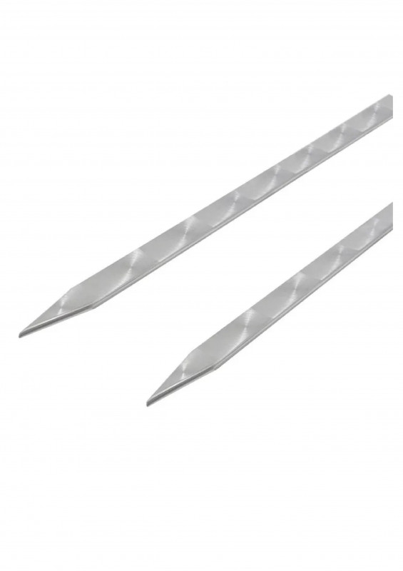 Шампур двойной вилка нерж 500х12х3мм с ручкой Узбекистан