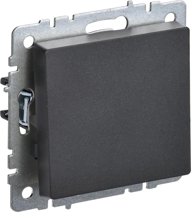 Выключатель 1кл СП 10А ВС10-1-0-БрЧ черный BRITE IEK